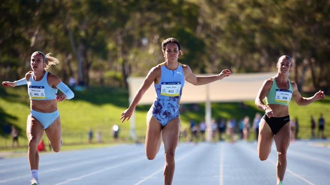 Queensland sensation Torrie Lewis is officially the fastest woman in Australian history, eclipsing Melissa Breen’s national 100m record. Picture: Supplied