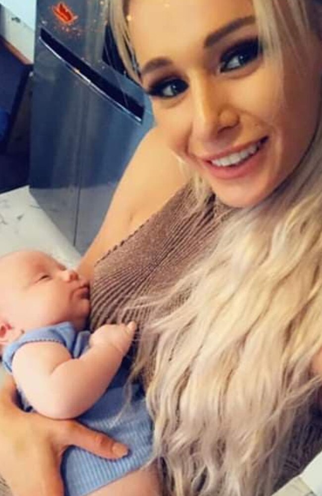 Slain mum Ellie Price with her son, Mostafa. Picture: Supplied