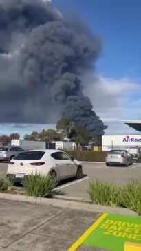 Toxic Smoke Rises From Melbourne Industrial Fire