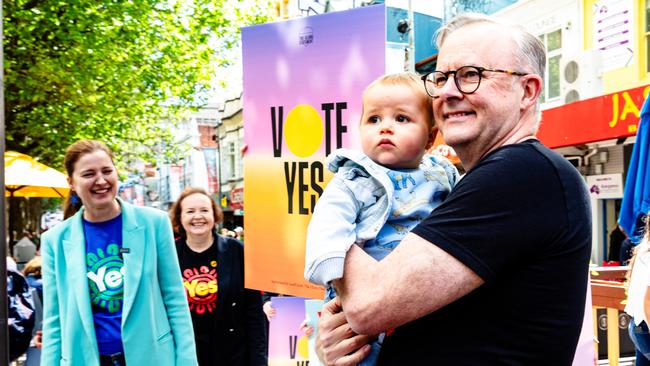 The advertising campaign for Anthony Albanese’s Indigenous voice referendum cost $27m for media placement. Picture: Linda Higginson