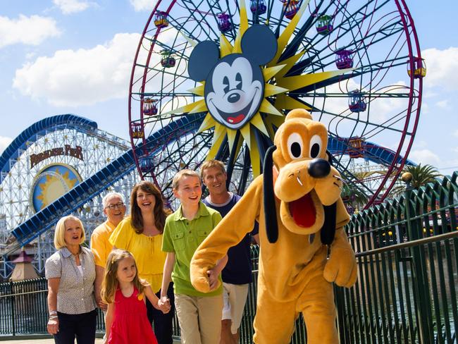 Disneyland star Pluto and friends. Picture: Supplied
