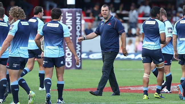 Waratahs coach Michael Cheika at Kings Park in Durban.