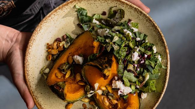 Roast pumpkin salad at Watervale Hotel. Picture: Duy Dash