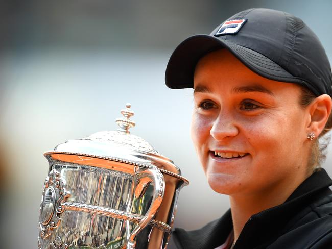 Ash Barty’s stunning year in tennis also saw her French Open matches draw huge audiences. Picture: AFP