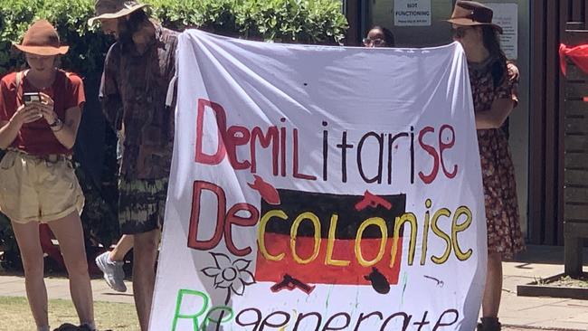 The Invasion Day Rally at Apex Park in Byron Bay. Picture: Sarah Buckley