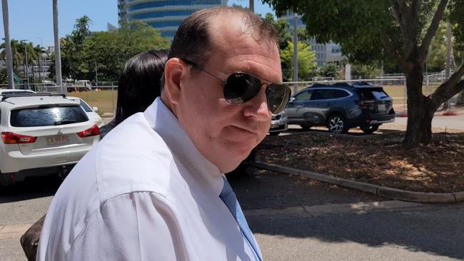 Kent Rowe leaves his NT Supreme Court trial in Darwin on Monday September 5.