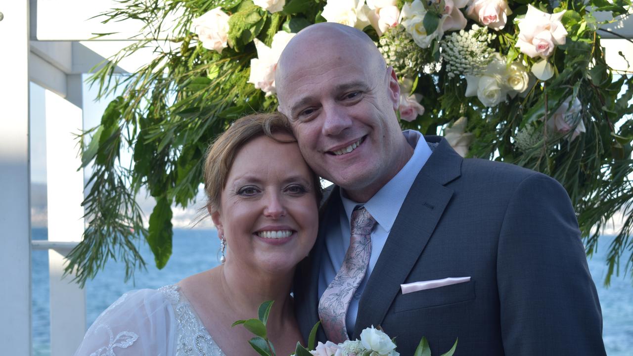 Former Labor Premier Lara Giddings marries Geeveston pharmacist Ian Magill at Seagrass Restaurant in Sandy Bay. Picture: Lana Monks