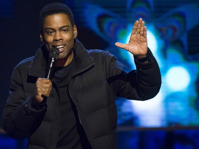 FILE- In this Feb. 28, 2015, file photo, Chris Rock appears onstage at Comedy Central's 