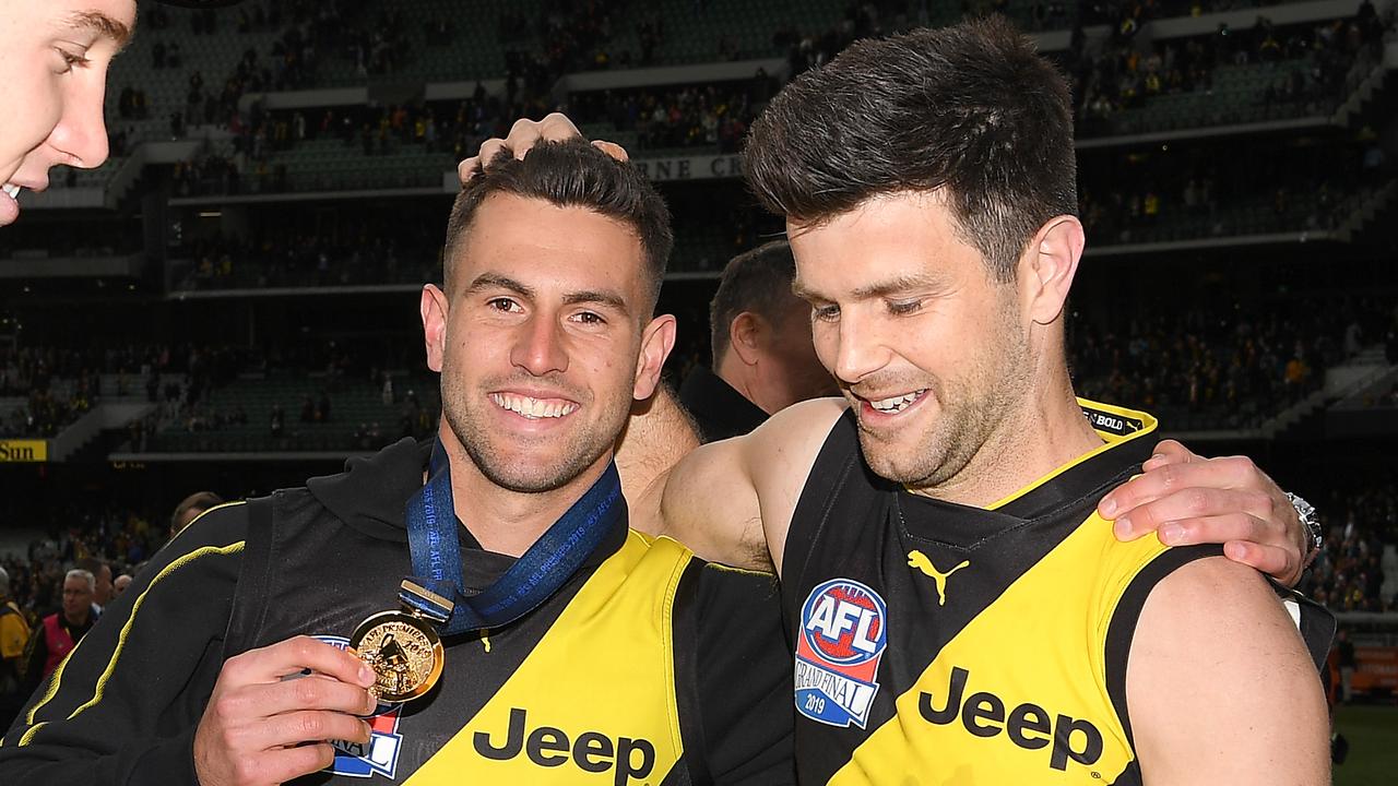 Jack Graham and Trent Cotchin. Photo: Quinn Rooney/Getty Images
