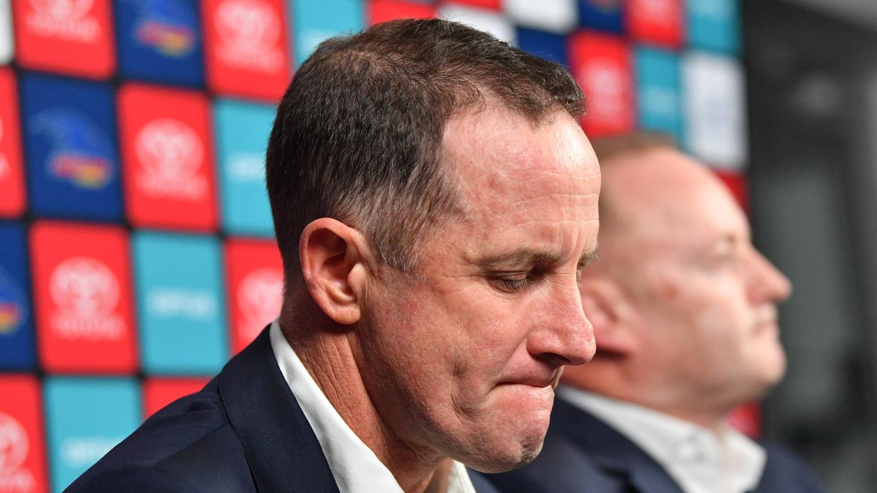 Don Pyke speaks to the media in West Lakes on Thursday.