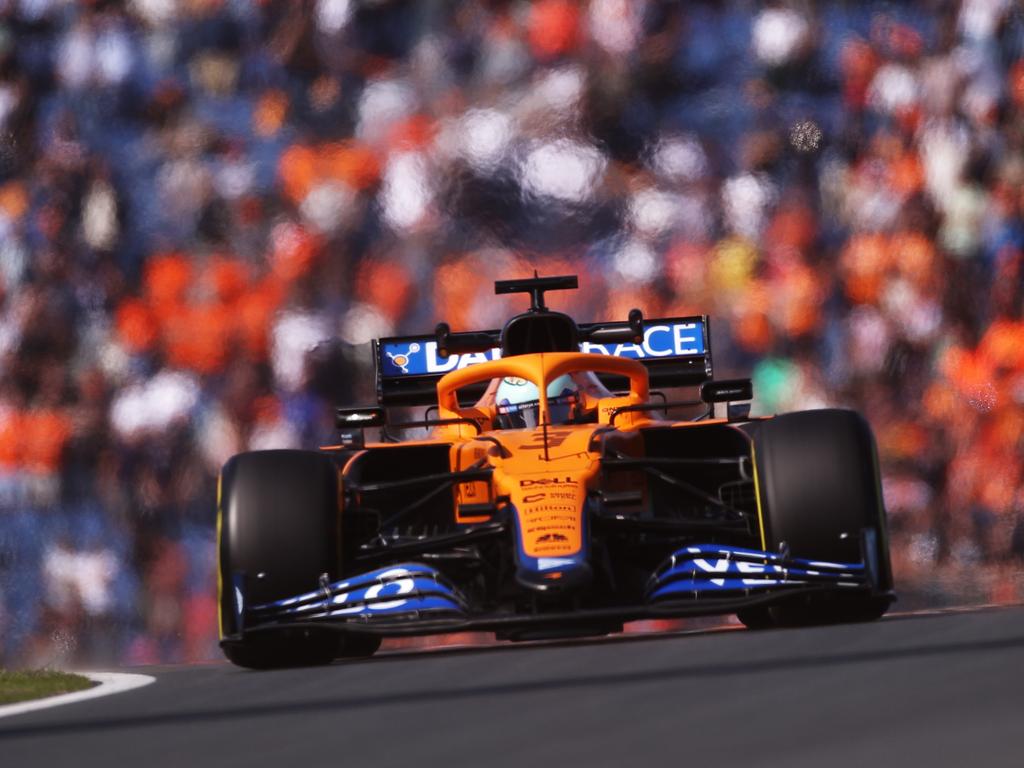 Ricciardo’s McLaren was all over the shop at the start. (Photo by Lars Baron/Getty Images)