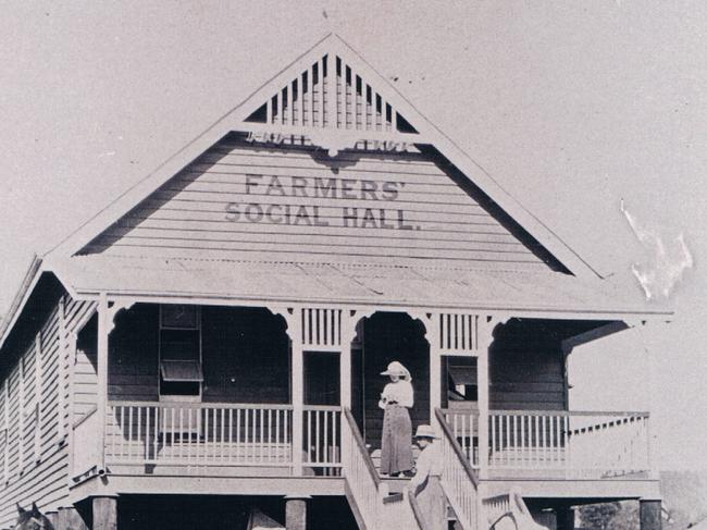 The Samford Farmers' Hall, known as the Farmers' Social Hall, in the 1920s. Photo for Moreton Life magazine ONLY. Phone Kylie Knight 3480 8203. Photo: courtesy of Samford Museum.