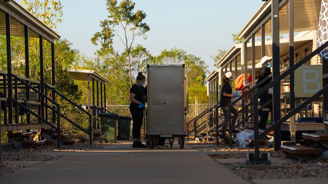 Videographer Ben Sale has been documenting everyday life inside the Howard Springs quarantine facility during his stay there. Picture: Ben Sale/ Other Side Productions