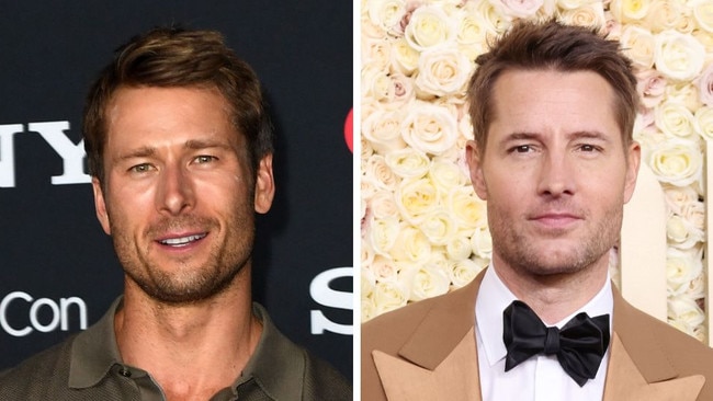 Glen Powell responds to Justin Hartley photo mistake.