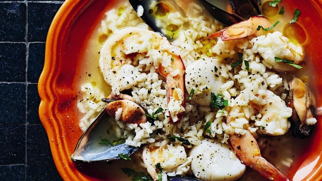 Silvia Colloca's seafood risotto. Picture: Rob Palmer