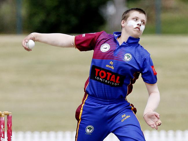 Lachlan Bartlett backed up his century with 1/24. Picture: John Appleyard