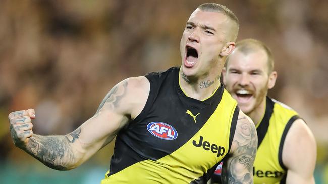 Dustin Martin has been picked for Richmond’s first JLT Series match against Essendon. Picture: Alex Coppel