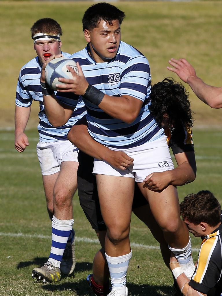 GPS2's Tyrese Lokeni with the ball. I