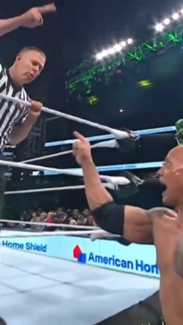 'You count, you're fired!' The Rock blows up during WrestleMania