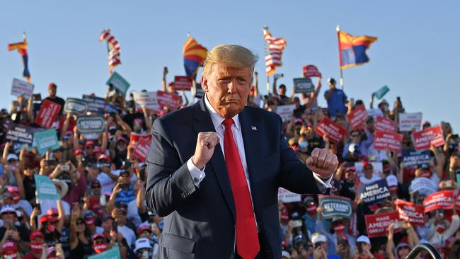 Donald Trump at a 2020 campaign rally in Tucson, Arizona. Picture: Mandel Ngan/AFP