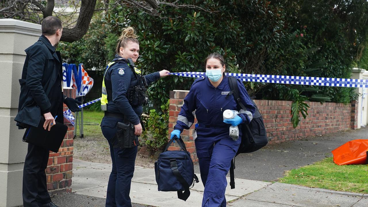 Emergency services performed CPR on the man who is yet to be identified, but he died at the scene. Picture: NewsWire / Luis Enrique Ascui