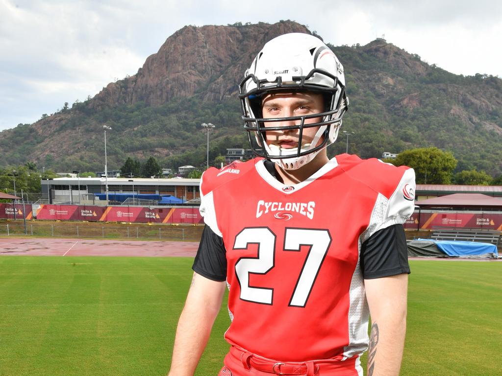 Townsville Cyclones linebacker Jimmi Thompson. Picture: Matthew Elkerton