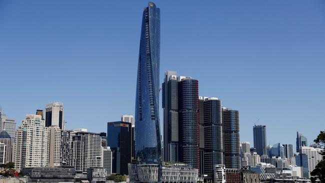 The completed Crown Tower at Barangaroo in Sydne. Picture: Nikki Short