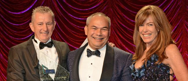 Mayor Tom Tate with Condev Construction boss Steve Marais and Tracy Marais after Condev was named Gold Coast Business of the Year at the Gold Coast Business Excellence Awards.