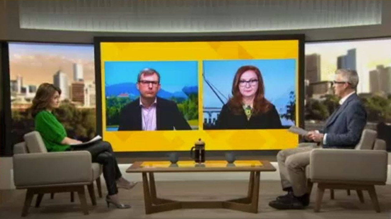 David Speers and an all-white panel of journalists discussing Black Lives Matters protests last week. Picture: ABC