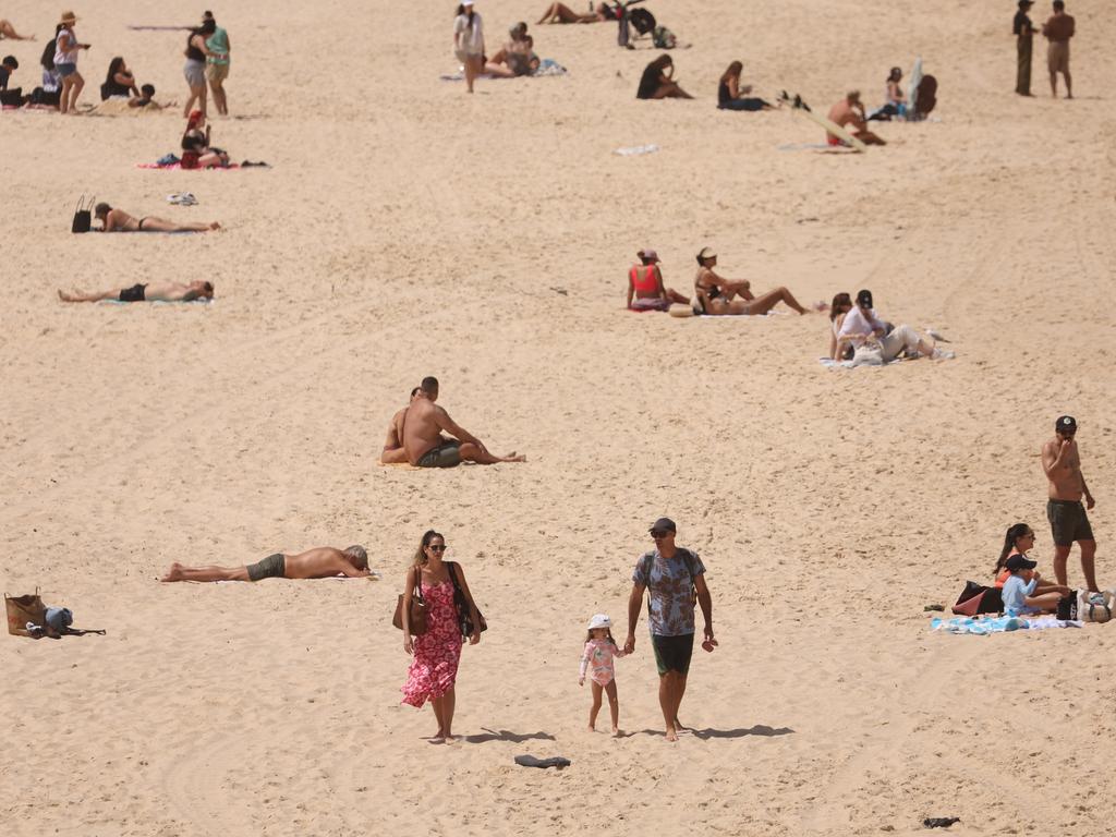 People warned that the chair could encourage unsafe sun practices. Picture: Rohan Kelly.