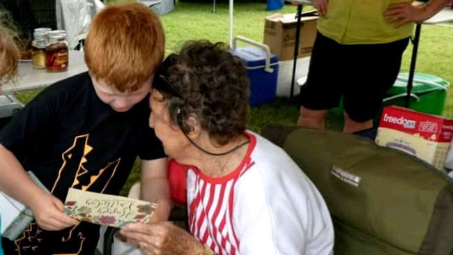 BIG DREAMS: Isaac with his great grandmother on her 94th birthday.