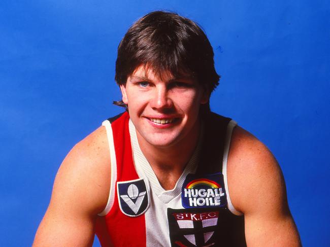 MELBOURNE, AUSTRALIA: Danny Frawley of the St Kilda Saints poses during a portrait session in Melbourne, Australia. (Photo by Getty Images)