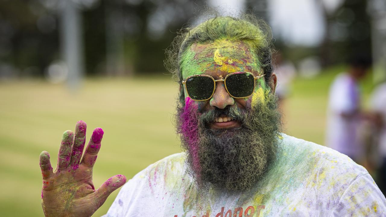 Mitul Patel as the Toowoomba Indian and Nepalese communities celebrate Holi, the festival of colours, Saturday, March 23, 2024. Picture: Kevin Farmer