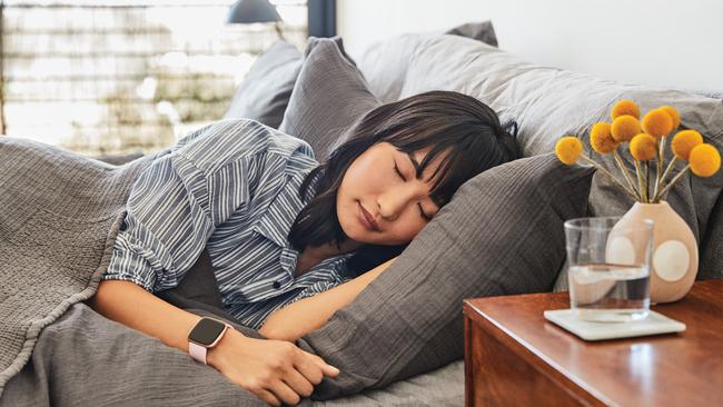 The Fitbit Versa 2 has sleep tracking features so wearers can learn more about what goes on when they slumber.