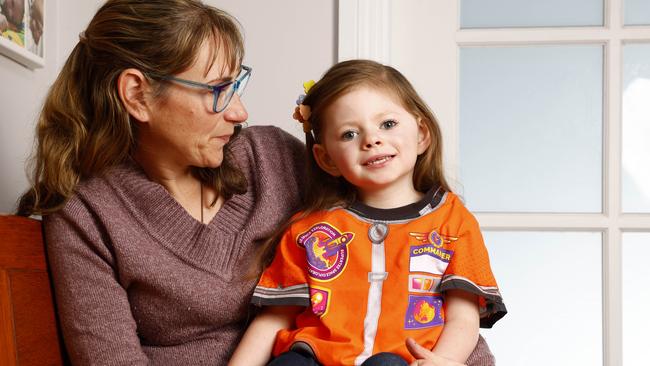 Bec Ferris with her daughter Gwendolyn Ferris. Picture: Jonathan Ng