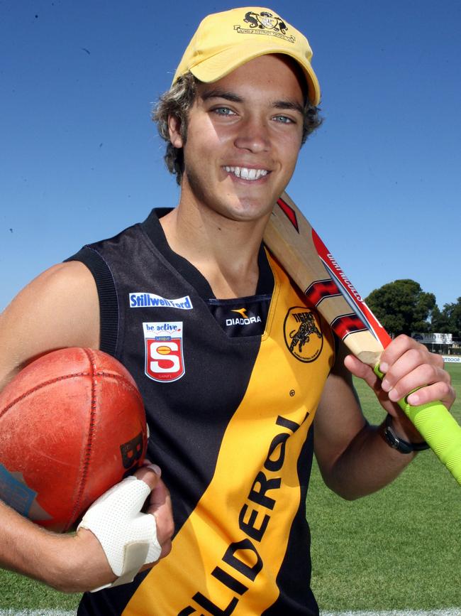 A young Alex Carey before being picked by GWS in the 2009 AFL draft.