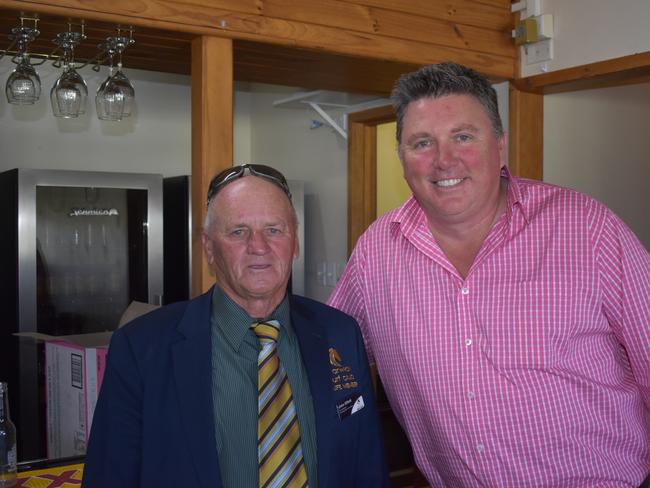 Warwick Turf Club's John Gillott and James Arthur at Warwick Cup race day at Allman Park Racecourse, Saturday, October 14, 2023. (Photo: Michael Hudson/ Warwick Daily News)