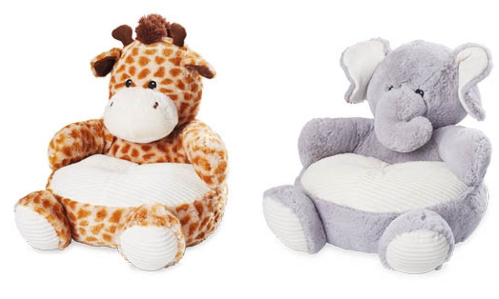 Kids plush hot sale animal chairs