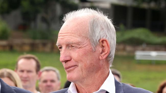 DolphinsÃ&#149; Head Coach Wayne Bennett, also there was chief executive Terry Reader and Ram Kangatharan the Budget Direct Managing Director &amp; CEO, at Toowong, on Wednesday 18th May 2022 - Photo Steve Pohlner