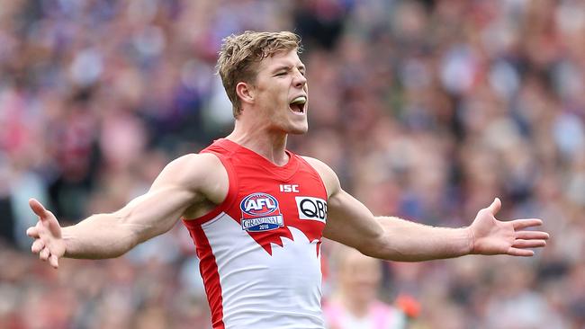 The Swans started brightly, with star Luke Parker kicking the opening goal of the game. Picture: Mark Stewart