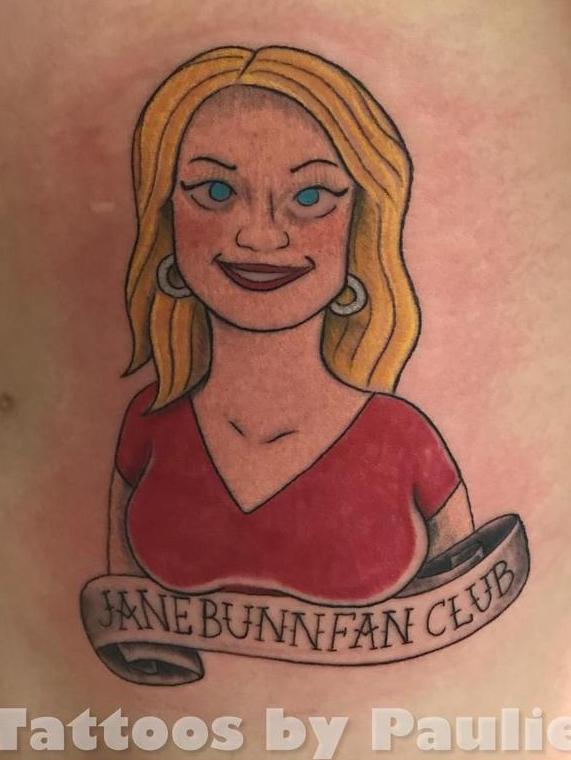 A Geelong tattoo artist has given someone a Jane Bunn tattoo.