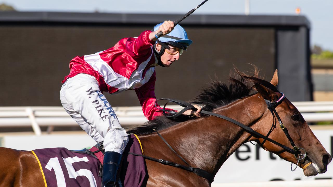 Jockey William Pike (pictured) will partner star local mare Alsephina in the Group 1 Railway Stakes. Picture: AAP.