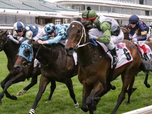 Incentivise ridden by Brett Prebble wins the PFD Food Services Makybe Diva Stakes at Flemington Racecourse on September 11, 2021 in Flemington, Australia. (George Salpigtidis/Racing Photos via Getty Images)