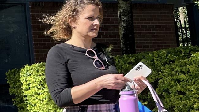 Angela Banovic, 42, of Suffolk Park leaving Byron Bay Local Court on May 13, after pleading guilty to entering into enclosed lands without a lawful excuse.