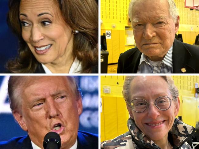 Voters at the Art and Design High School in New York Upper East Side on election day 5 November 2024. Picture: Benedict Brook