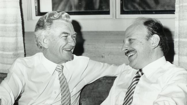 Mark Leibler with Prime Minister Bob Hawke in 1986.