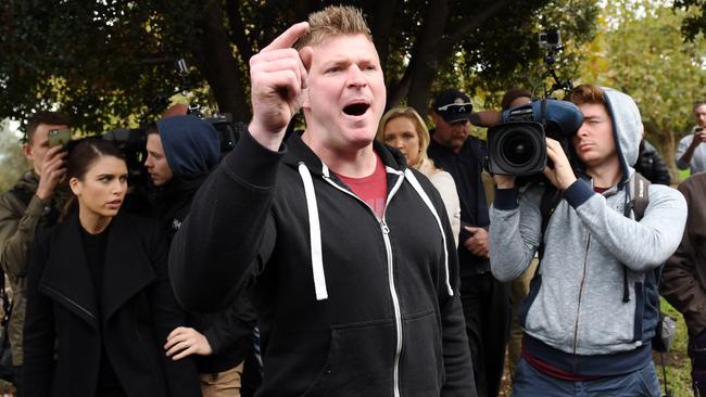 Victoria Police will have a major police presence at the United Patriots Front-backed rally this weekend and have promised to come down hard on anyone making trouble. Picture: Jake Nowakowski