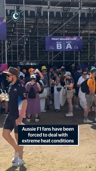 F1 fans in Melbourne battle severe heat as temperatures soar