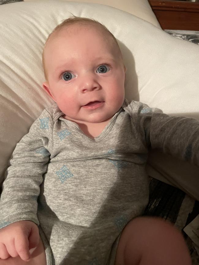 Oryn Pierce, 12 weeks old. I love smiling. My big beautiful eyes are my best feature and mum and dad tell me I am the cutest little man.