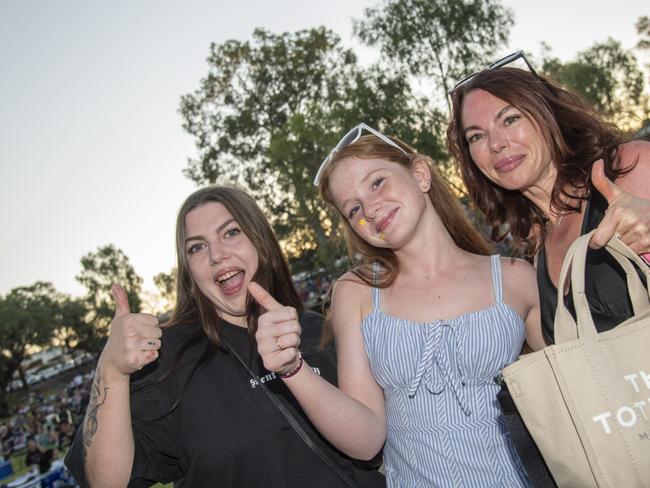 Faith Haase, Shaylee Blake and Krystle Beer Mildura NYE 2024. Picture: Noel Fisher